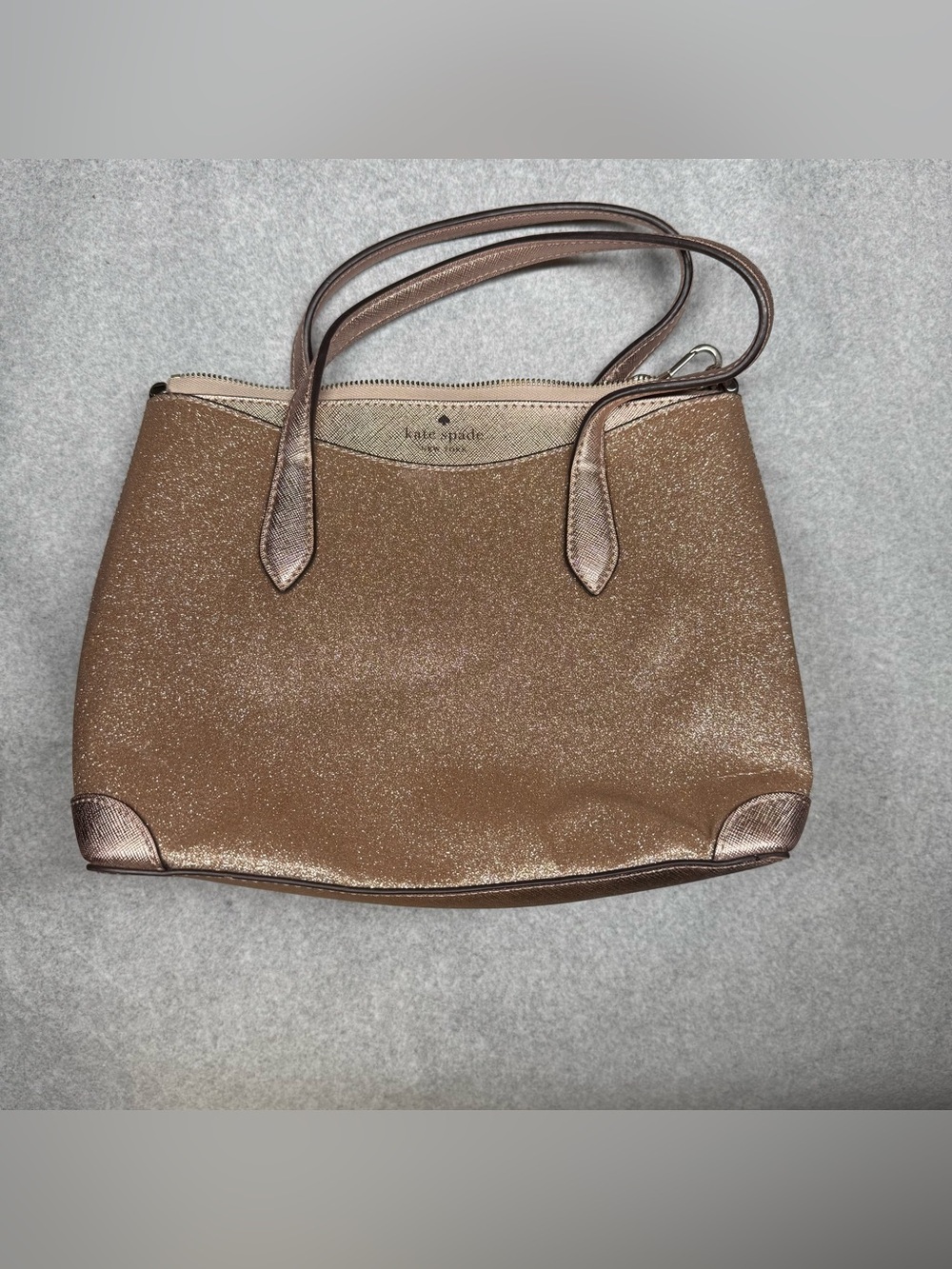 kate spade Metallic Rose Gold Shoulder Tote